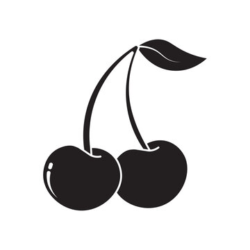 recommend clip art: cherry fruit flat icon vector