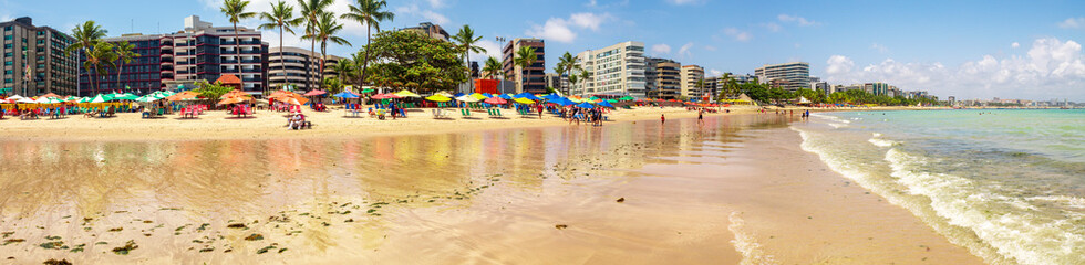 panorâmica da praia da ponta verde em   em Maceió Alagoas Brasil