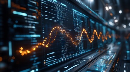 Obraz premium Genomic data visualization futuristic interface Background