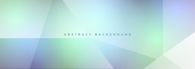 Fototapeta premium Blue and green modern abstract wide background with geometric shapes. Abstract vector illustration banner