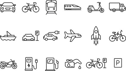 "Vehicle Icon Set - Outline Design Collection" © SM