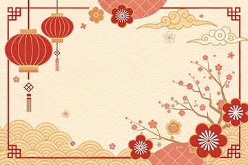chinese new year illustration background