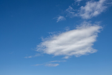Blue sky with white clouds, Sicily, Italy