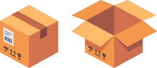 Obraz premium delivery box illustration