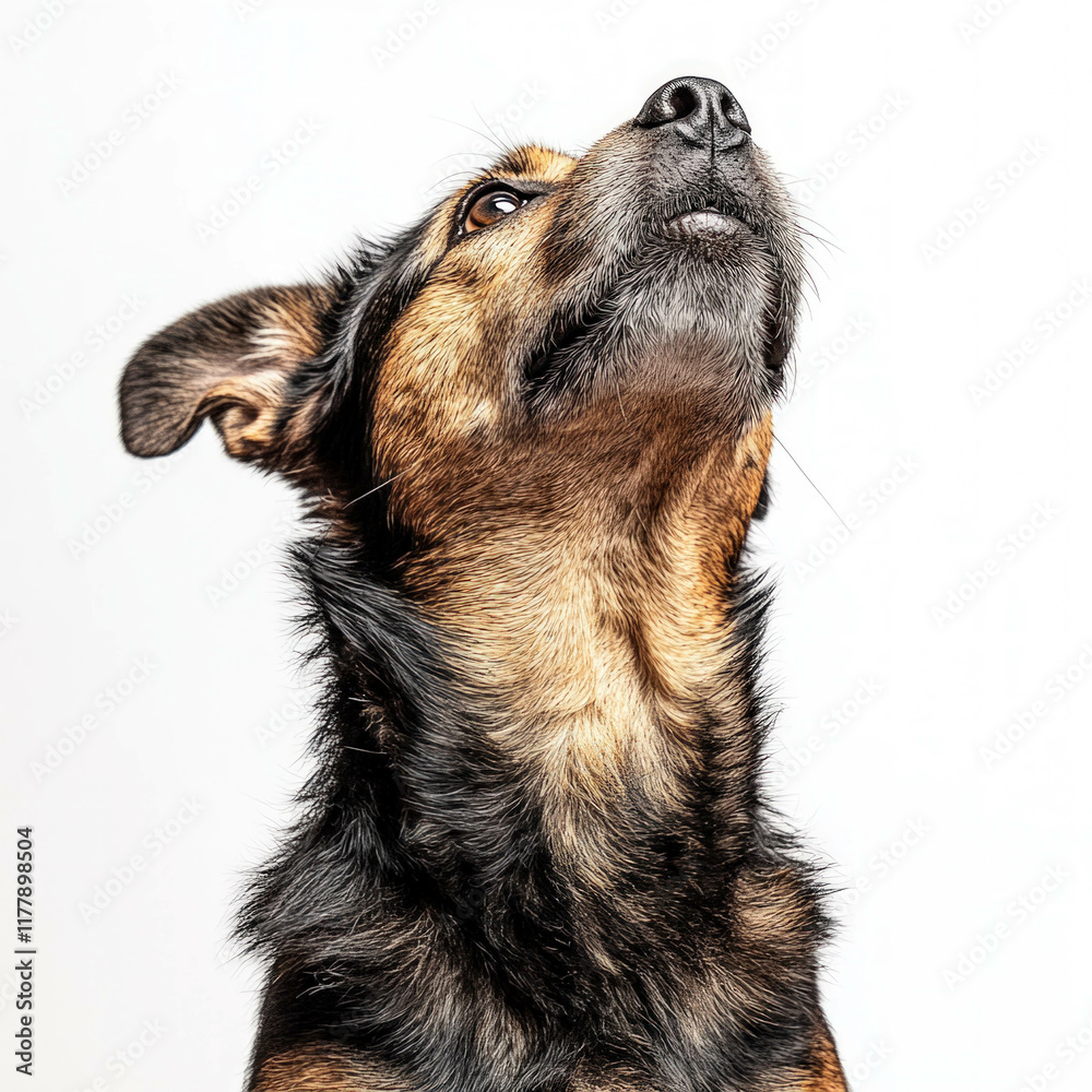 Canvas Prints Dog Standing Isolated