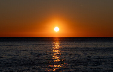 sunset over the sea