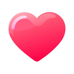 Romantic pink heart symbol valentine day vector.