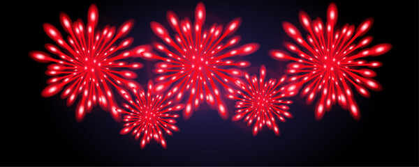 Isolated red fireworks element