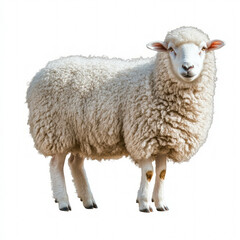 Obraz premium White Sheep Isolated