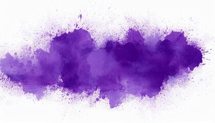 Obraz premium abstract purple color painting watercolor aquarell splashes or stain isolated on white background