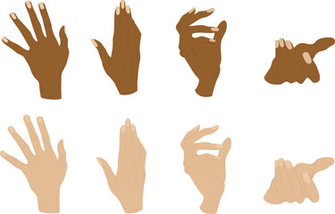 set of hand gestures