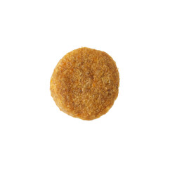 One pet food granule isolated on white