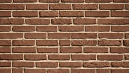 Obraz premium Classic brown brick wall with visible texture and deep shadow accents