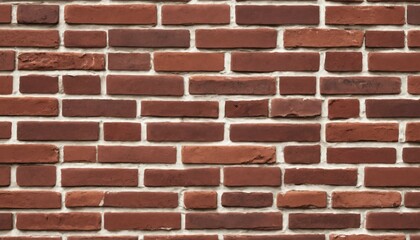 Fototapeta premium Classic deep red bricks with natural weathering and light mortar accents