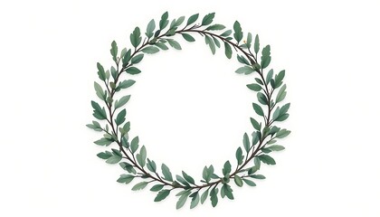 Eco-Friendly Wreath: Botanical Eucalyptus Illustration