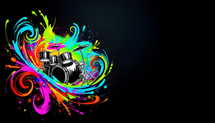 Obraz premium Vibrant Musical Harmonies A Visual Symphony for Digital and Print Media Engagement