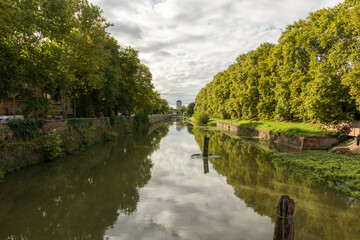 Fototapeta premium canal around the city of Padua
