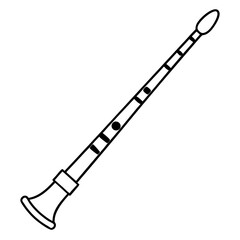 flute isolated on white background