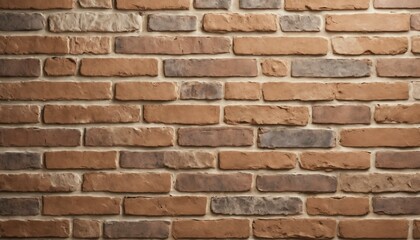 Fototapeta premium Rustic wall with warm tan brick tones and light surface imperfections