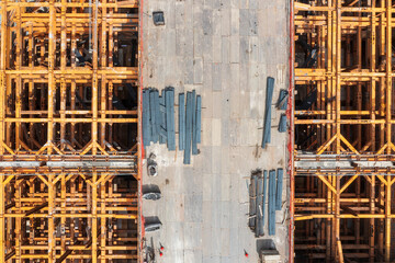 Industrial Construction Site Yellow Metal Formwork System with R