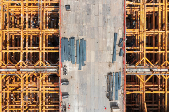 Industrial Construction Site Yellow Metal Formwork System with R