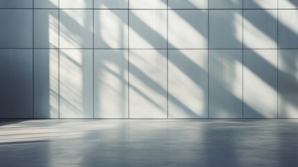 Obraz premium Empty Modern Room with Light and Shadow - Minimalist Interior Design