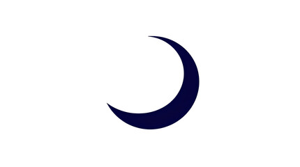 Photo of crescent moon isolated on transparent background