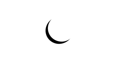 Photo of crescent moon isolated on transparent background