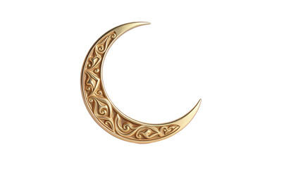 Photo of crescent moon isolated on transparent background