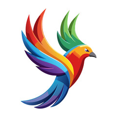 Obraz premium National bird of Ghana with white background high 