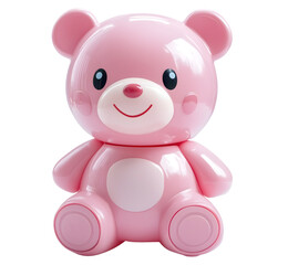 Obraz premium pink teddy bear isolated png transparent background