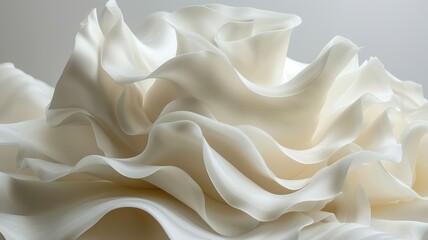 Obraz premium Top view of rings white background. Abstract composition white arch tray podium.