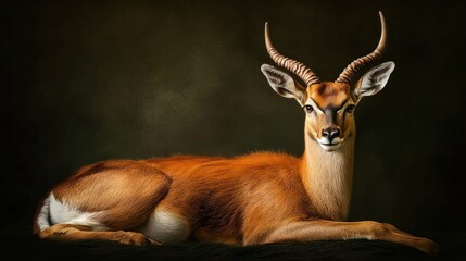 Majestic Red Lechwe Antelope: A Portrait of Grace and Wild Beauty