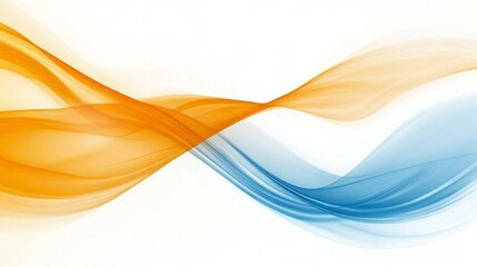 Orange and Blue Abstract Wave Design Graphic Background