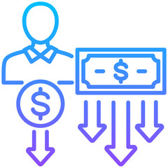 Obraz premium Depreciation Icon