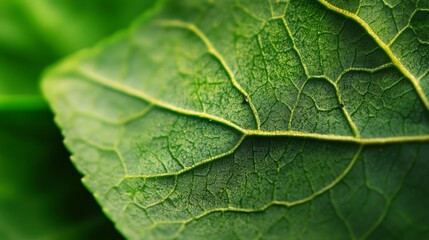 Fototapeta premium Intricate Veins of a Vibrant Green Leaf