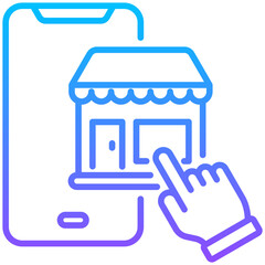 Mobile Shopping Icon