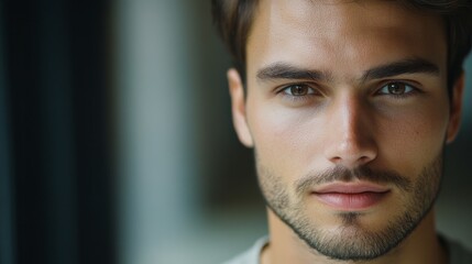 Fototapeta premium Close-up Portrait of a Handsome Man