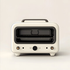 Fototapeta premium Soft Edged Compact Off White Oven with Fashionable Design and Curved Plastic Handle