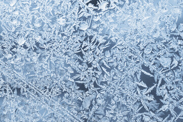 Abstract frosty pattern on glass, background texture