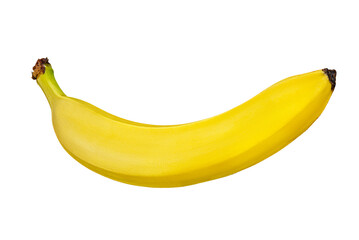 Yellow Ripe Banana Isolated on a White Background