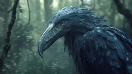 Fototapeta premium Mysterious Avian in Enigmatic Forest
