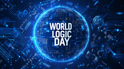 A digital circuits Futuristic technology, World Logic Day