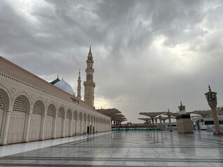 Medina  Saudi Arabia - Jan 1 2025: Prophet Mohammed Mosque - Al Masjid an Nabawi - Medina - Saudi Arabia