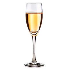 Champagne glass, isolated on transparent background. PNG element.