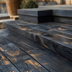 Deck Structured from Molasses Wood with Obsidian Accents