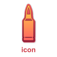 Gold Bullet icon isolated on white background. Vector