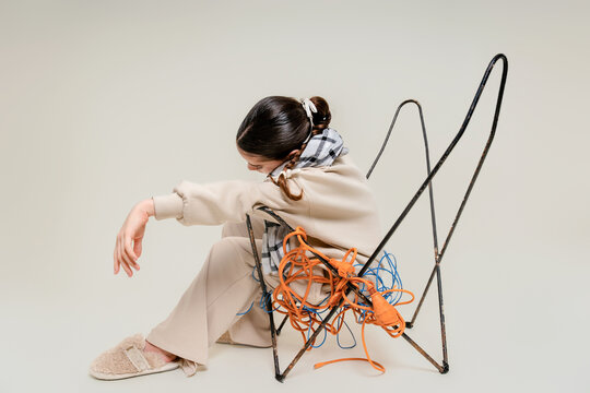 Artistic Kid on Chair