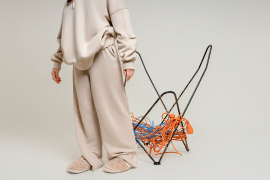 Beige Outfit and Cables