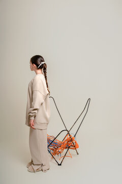 Fashionable Girl and Chair